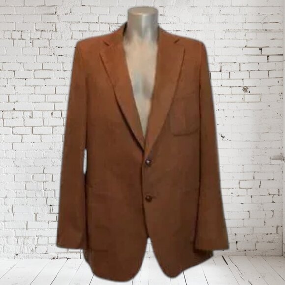 EUC Vintage Lanvin Paris/Chicago Feather Suede Suit Blazer Sports Coat Jacket - Picture 2 of 11